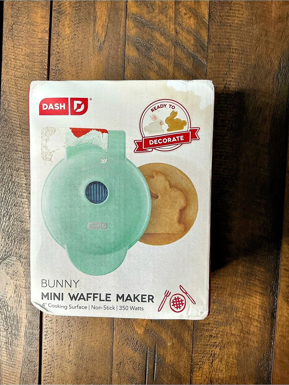 Dash Bunny Mini Waffle Maker Mini Waffle Maker Green NWT